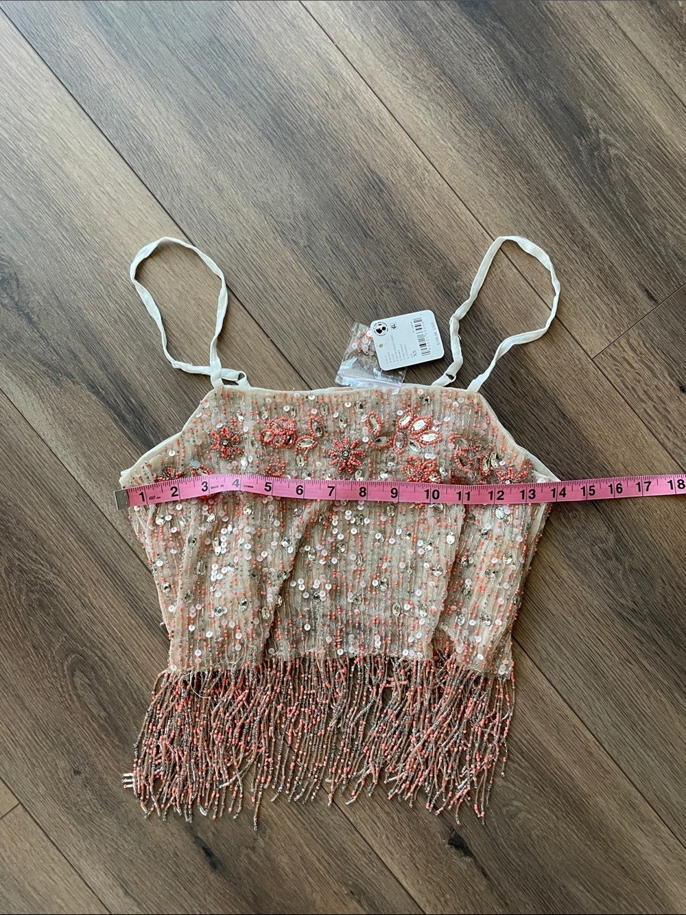 Free People Juliet Beaded Tank- size XS - Picture 7 of 9